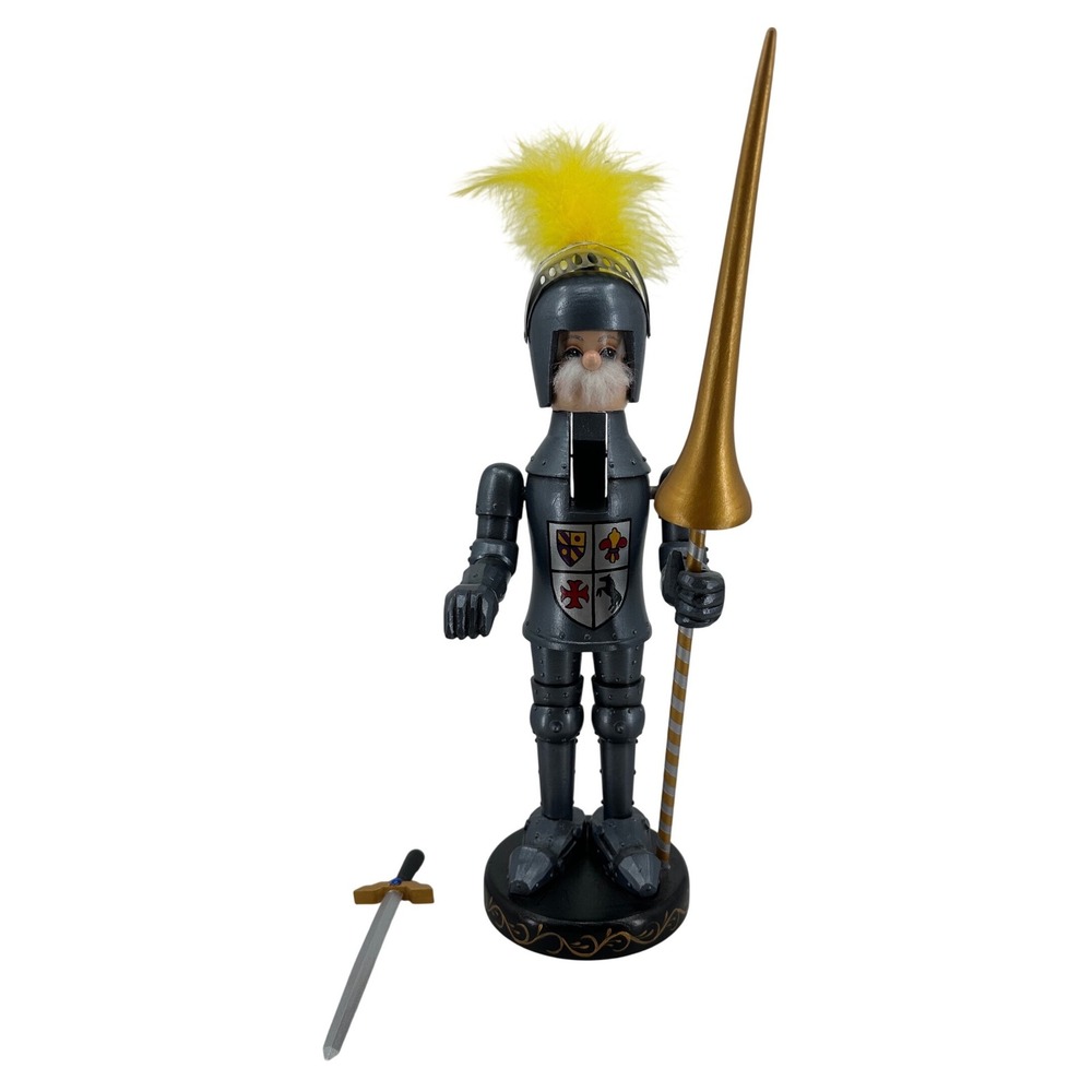 Vintage 1998 Zims Heirloom Collectibles Nutcracker Medieval Knight with Lance
